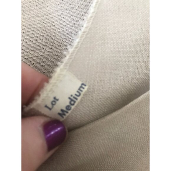 Vtg Orange Blue Pink Floral Beige Dress Sleeveless Sheath White Pearl Beads - Picture 9 of 10